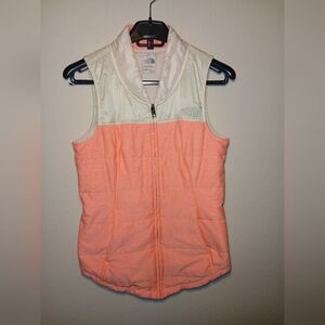 The North Face Women's Pseudio Insulated Coral White Vest  Size XS